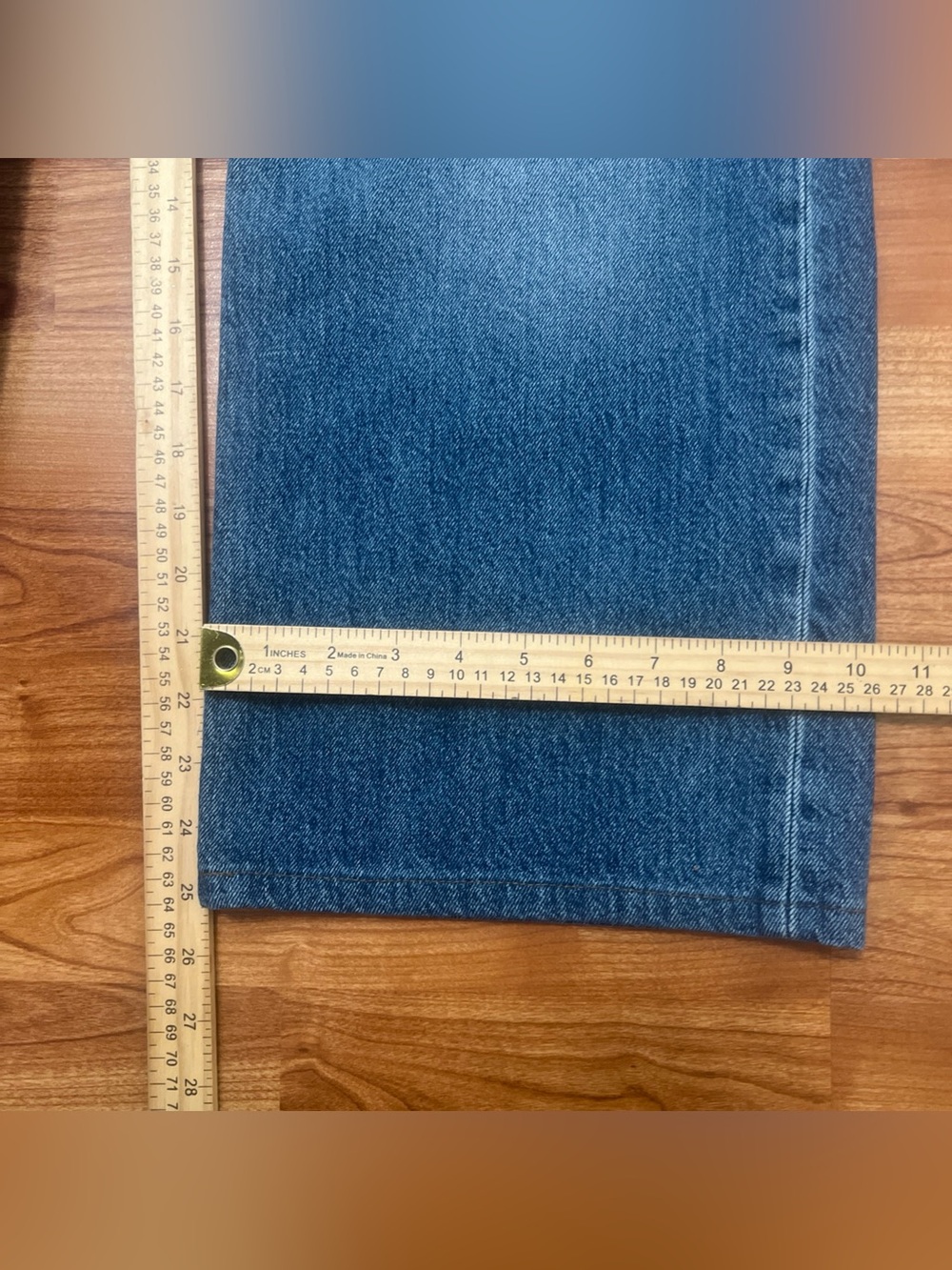 Levi’s Ribcage Wide Leg Jeans Women’s 27 High Rise Cropped Blue Denim - Picture 9 of 12